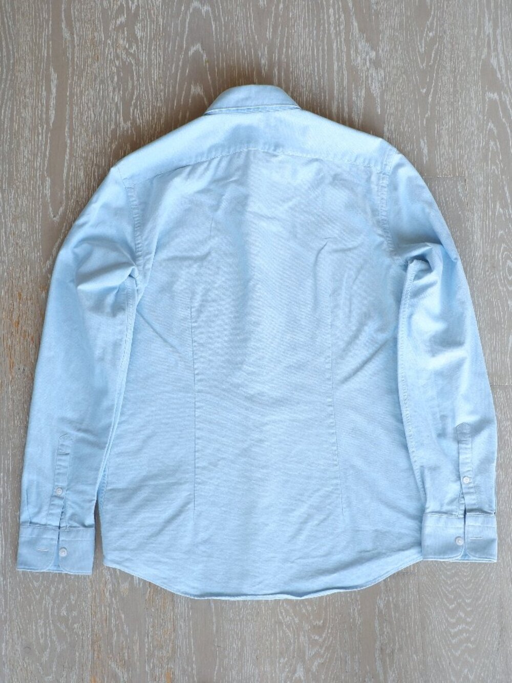 Reiss Smart Light Blue Oxford Mens Shirt - Size Medium Slim Fit - Picture 6 of 7